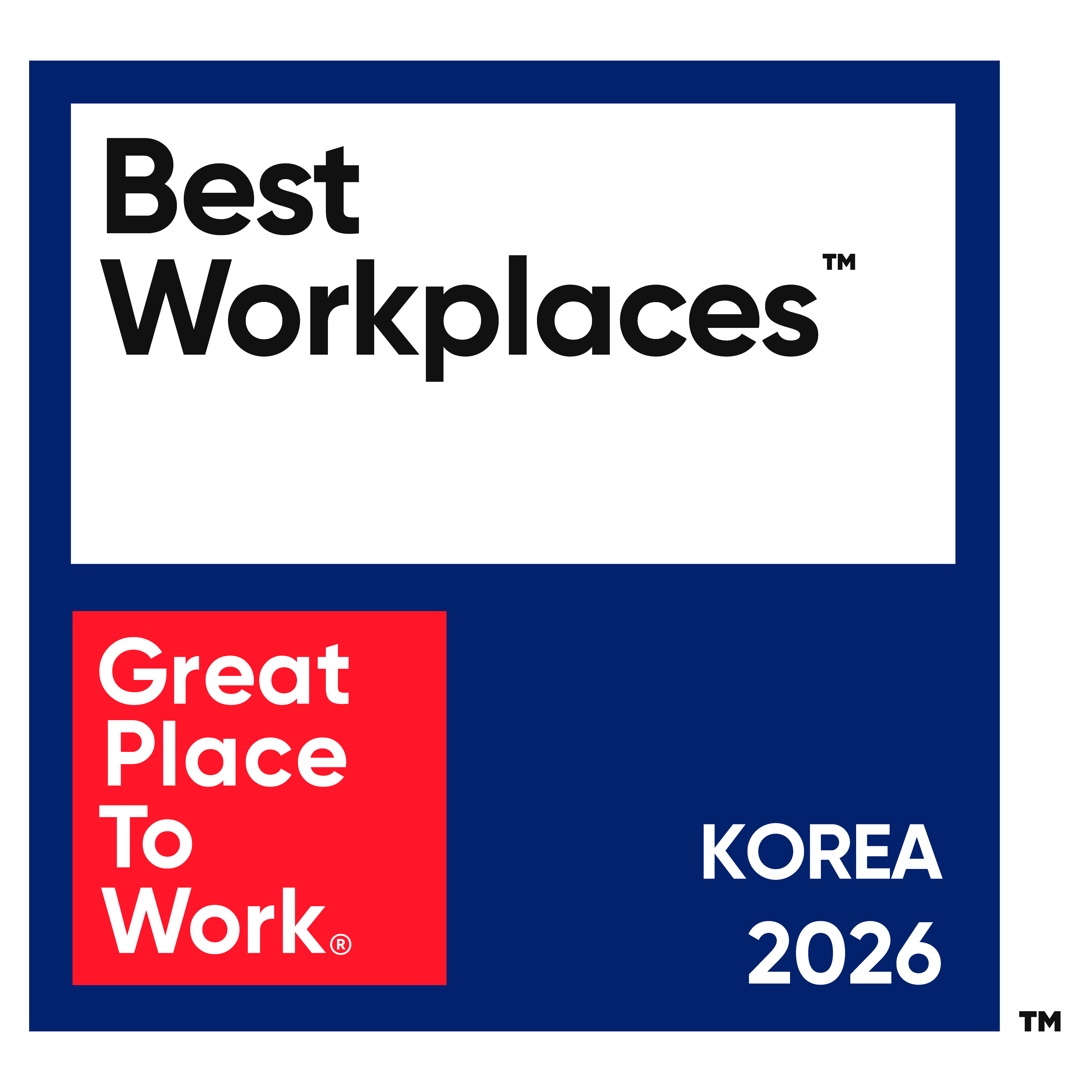 2026 Best Workplaces in Korea Badge
